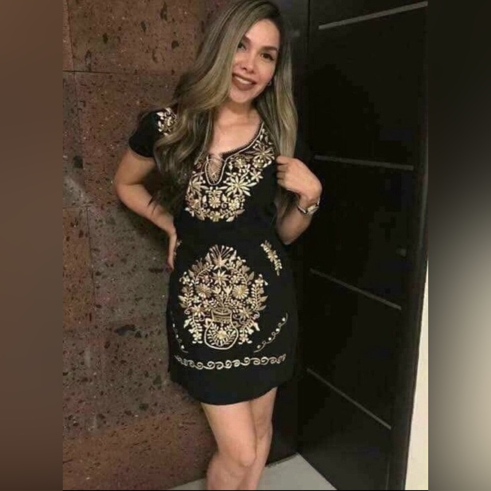 Camila Embroidered Mini Dress